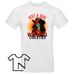 Just a Girl Who Loves Country - Wit T-shirt